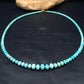 Navajo Faceted Blue Turquoise Necklace | Gold Filled Beads | Authentic Native American | 24" | 2908