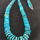Navajo Kingman Turquoise Pendant Graduated Necklace | Sterling Silver | Authentic Native American | 30"