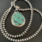 Navajo Blue Spiderweb Turquoise Pendant | Sterling Silver | Authentic Native American Handmade | 10673