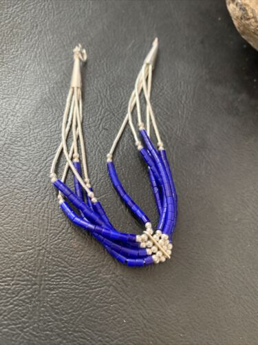 Beauty Stabilized 5-Strand Lapis Heishi Bracelet | Liquid Sterling Silver | 7.5" | 12637