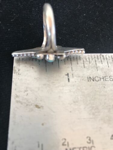 Navajo Turquoise Multi-Stone Ring | Authentic Native American Sterling Silver | Sz 7.5 | 8206 - Masha USA