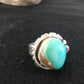 Navajo Blue Pilot Mountain Turquoise Ring | Sterling Silver | Sz 9 | Authentic Native American Handmade | 8242