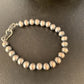 Native American Navajo Pearls Bracelet | 7mm Beads | 7" Sterling Silver | Authentic Handmade | 14180