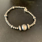 Southwestern Navajo Pearls Bead Bracelet | Sterling Silver | 8" | Authentic Native American Handmade | 14187