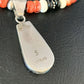 Navajo Blue Turquoise Inlay Pendant Necklace | Sterling Silver | Authentic Native American Handmade | 13865