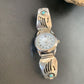 Women's Bear Paw Navajo Sterling Silver Watch Tips with Blue Turquoise Band | Authentic Native American Jewelry | 2095