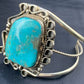 Native American Men's Navajo Turquoise Bracelet | Sterling Silver | Authentic Handmade | 3283