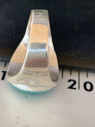 Navajo Blue Kingman Turquoise Ring | Sterling Silver | Sz 11 | Authentic Native American Handmade | 14143