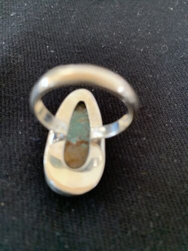 Native American Women's Navajo Arizona Turquoise Ring | Sterling Silver | Sz 10 | 00726