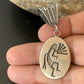 Hopi Kokopelli Stamped Pendant | Sterling Silver | Authentic Native American Handmade | 02031