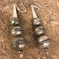 Navajo Sterling Silver Handmade Pearls Earrings | 1.5" | 10201