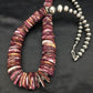 Purple Spiny Oyster Necklace | Navajo Sterling Silver | Authentic Native American Handmade | 23" | 2656