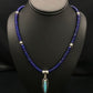 Native American Lapis Opal Pendant Necklace & Earring Set | Sterling Silver | 21" | Navajo Handmade