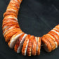 Navajo Spiny Oyster Graduated Necklace | Sterling Silver | Authentic Native American | 23" | 3085