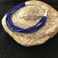 Blue Stabilized Lapis Heishi Bracelet | Sterling Silver | 5-Strand | 7" | 13598
