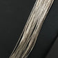 Native American Heishi Tubes Necklace | 30 Strands Liquid Sterling Silver | 23" | 8481