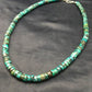Southwestern Turquoise Heishi Bead Necklace | 9mm | 20" | Sterling Silver | 3672