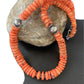 Native American Pink Coral Navajo Bead Necklace | Sterling Silver | 18" | 01951