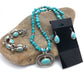 Native American Turquoise Nugget Necklace, Earrings & Bracelet Set | Sterling Silver | Handmade Navajo Jewelry | 3145