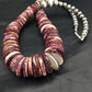 Purple Spiny Oyster Necklace | Navajo Sterling Silver | Authentic Native American Handmade | 23" | 2656