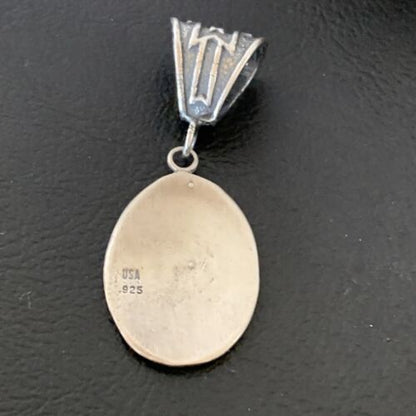 Hopi Kokopelli Stamped Pendant | Sterling Silver | Authentic Native American Handmade | 02031