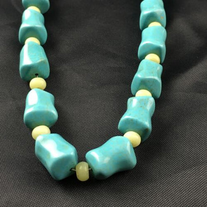 Navajo Blue Turquoise Spiny Oyster Necklace | Sterling Silver | 19" | Authentic Native American Handmade | 10121