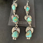 Navajo Green Turquoise Earrings | Sonoran Gold | Sterling Silver | 3 Dangle | Authentic Native American Handmade | 13925
