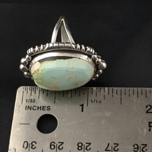Southwestern XL Blue Royston Turquoise Ring | Sterling Silver | Sz 8.75 | 10198