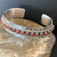 Zuni Red Coral Cuff Bracelet | Sterling Silver | Authentic Native American Handmade | 14179