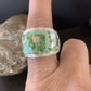 Navajo Green Sonoran Turquoise Inlay Ring | Sterling Silver | Sz 10 | Authentic Native American Handmade | 2080