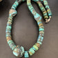 Chunky Men's Navajo Spiderweb Turquoise Heishi Necklace | Sterling Silver | 21" | 124504
