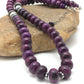 Navajo Purple Sugilite Bead Necklace | Sterling Silver | 23" | Authentic Native American Handmade | 4178