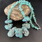 Navajo Chunky Blue Turquoise Nugget Necklace | Sterling Silver | Authentic Native American Handmade | 20" | 14418
