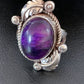 Native American Navajo Purple Sugilite Ring | Sterling Silver | Sz 10.5 | 10446