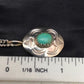 Navajo Turquoise Pendant Necklace | Sterling Silver | Authentic Native American Handmade | 19" Chain| 8955