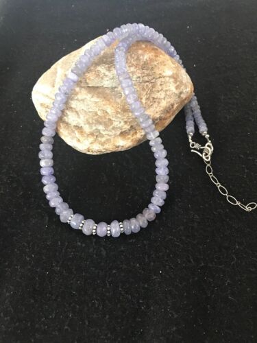 Southwestern | Purple Tanzanite | Bead Necklace | Sterling Silver | 20" | 305