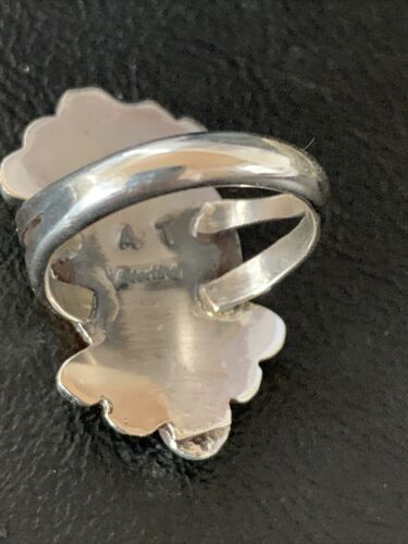Navajo Orange Spiny Oyster Ring | Sterling Silver | Sz 9.5 | Authentic Native American Handmade | 13282