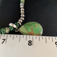 Navajo Green Mojave Turquoise Pendant Necklace | Sterling Silver | Native American Handmade | 13466