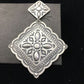Native American Navajo Stamped Earrings Set | Sterling Silver | 2.75" | 1704
