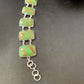 Navajo Green Mojave Turquoise Link Bracelet | Sterling Silver | 8" | Authentic Native American Handmade | 11646