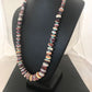 Navajo Purple Spiny Oyster & Turquoise Bead Necklace | Sterling Silver | Authentic Native American | Graduated | 23" | 8439