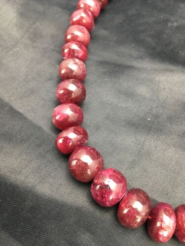 Authentic Native American Ruby Bead Necklace | Navajo Gold-Filled | 17" | Christmas Jewelry