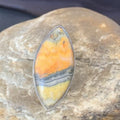 Navajo Bumble Bee Jasper Ring | Sterling Silver | Sz 8 Adjustable | Authentic Native American Handmade | 11537