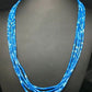 Navajo Lapis Lazuli Tube Heishi Bead 5-Strand Necklace | Sterling Silver | Authentic Native American Handmade | 4197