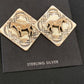 Navajo Sterling Silver & Brass Horse Pendant Earrings Ring Set | Sz 12 | Authentic Native American Handmade | 1212