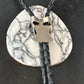 Men's Bolo Tie | Turquoise & Orange Spiny Oyster | Sterling Silver Tips | Authentic Native American Handmade | 14630