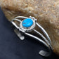 Navajo Blue Turquoise Children's Bracelet | Sterling Silver | Authentic Native American Handmade | 4375