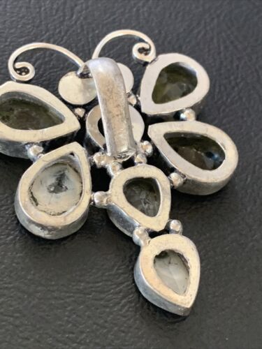 Navajo Dragonfly Pendant | Faceted Green Peridot Cluster | Authentic Native American Sterling Silver | Multi-Stone | 2.25" | 12741 - Masha USA