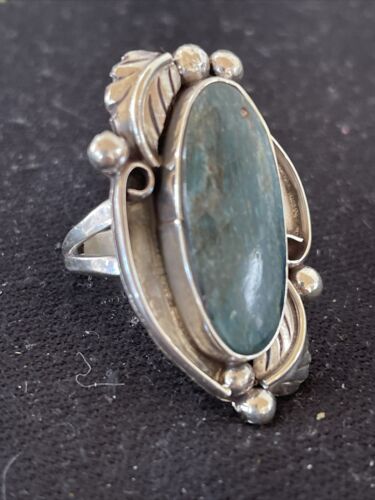 Navajo Blue Lapis Ring | Sterling Silver | Sz 10 | Authentic Native American Handmade | 01204
