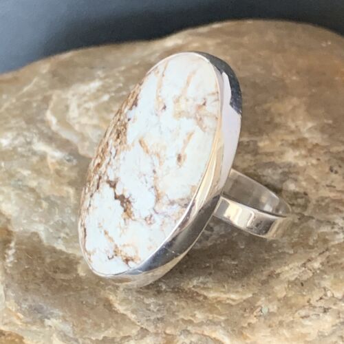 Native American Women's Wild Horse Turquoise Ring | Sz 8 | Sterling Silver | 14029